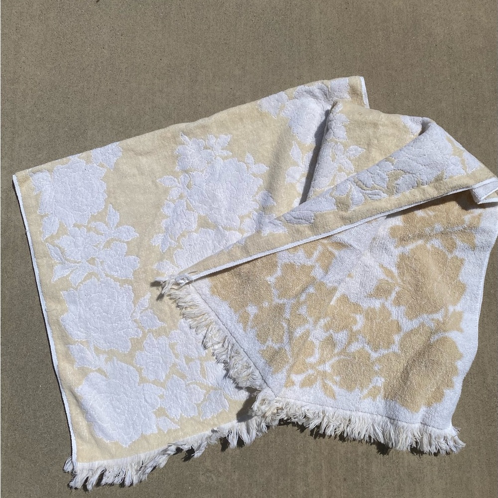 1970s bath towel matching set